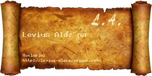 Levius Aléna névjegykártya
